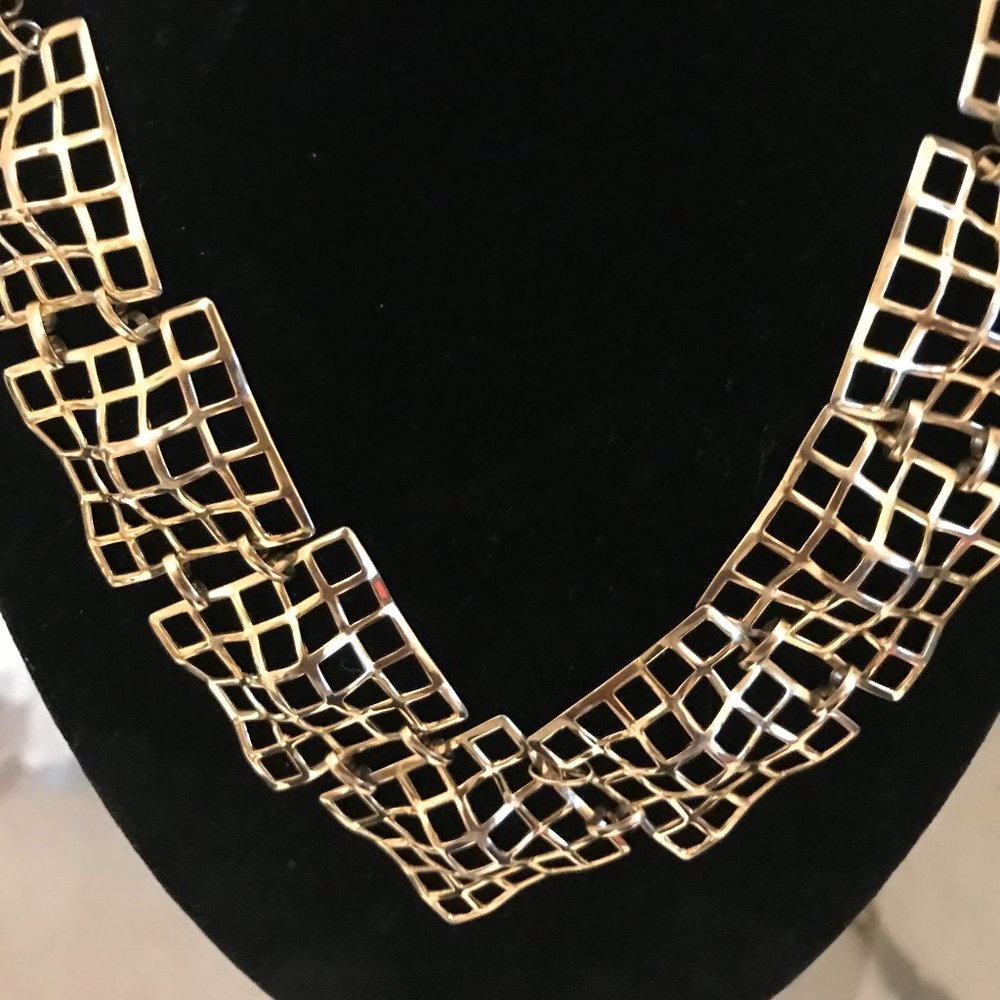 Gold-Tone Dramatic Statement Necklace - image 4